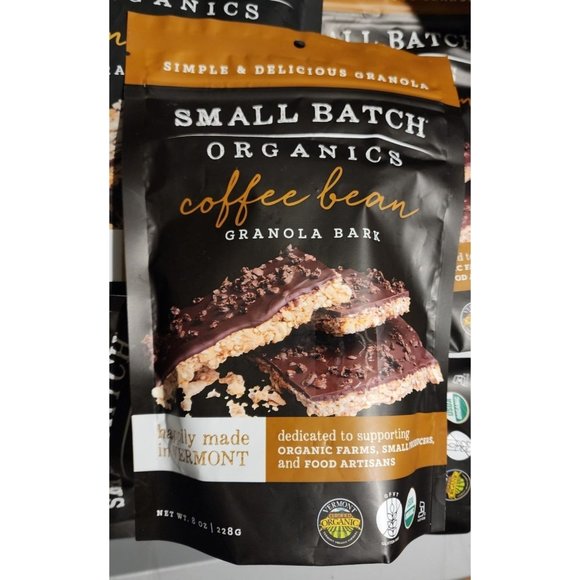 Simple & Delicious Small Batch Organics Coffee Bean Dark Granola Bars - Picture 1 of 8